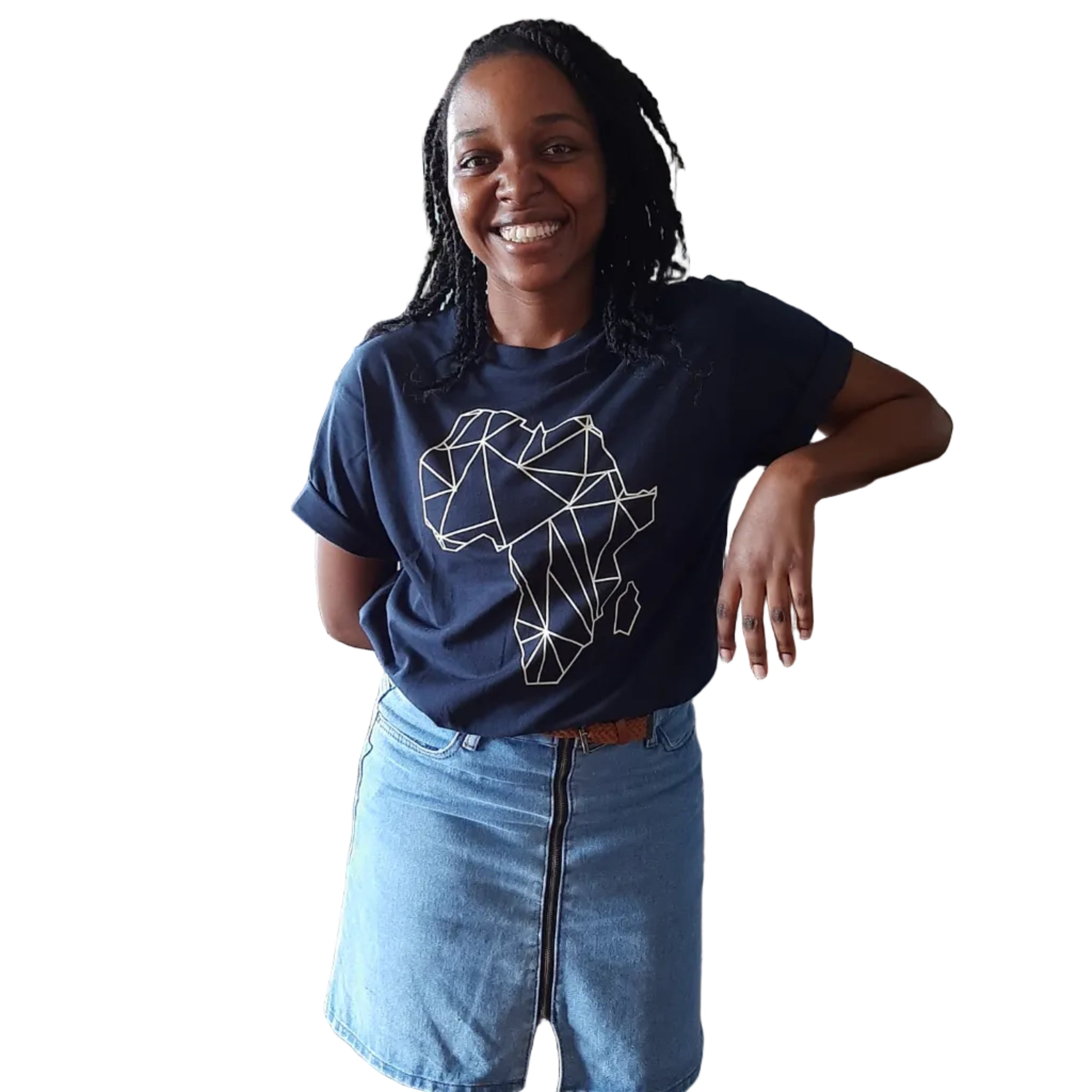 African Continent Screen-Printed 180gsm T-shirt