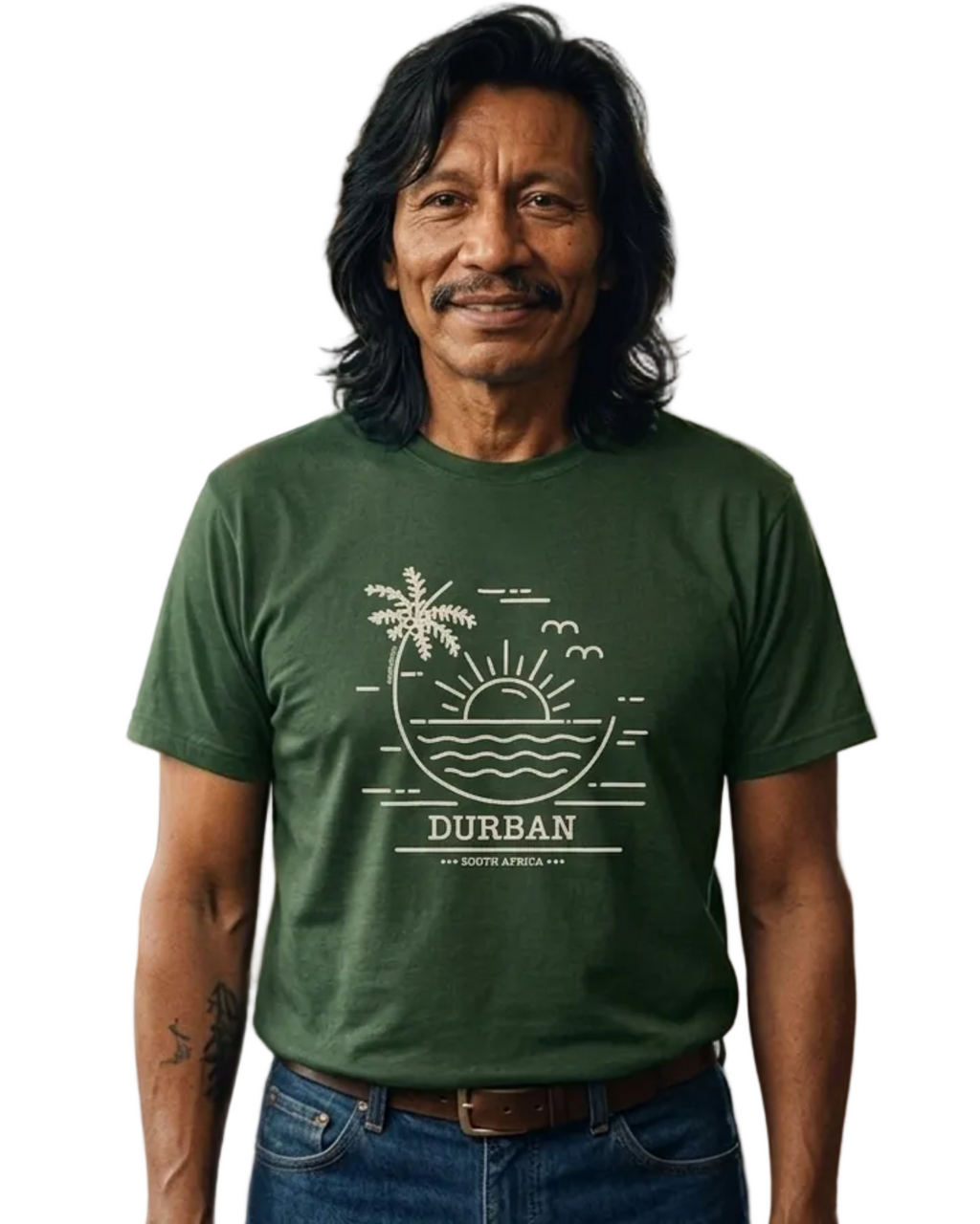 Durban Line-work Screen-Printed 180gsm T-shirt
