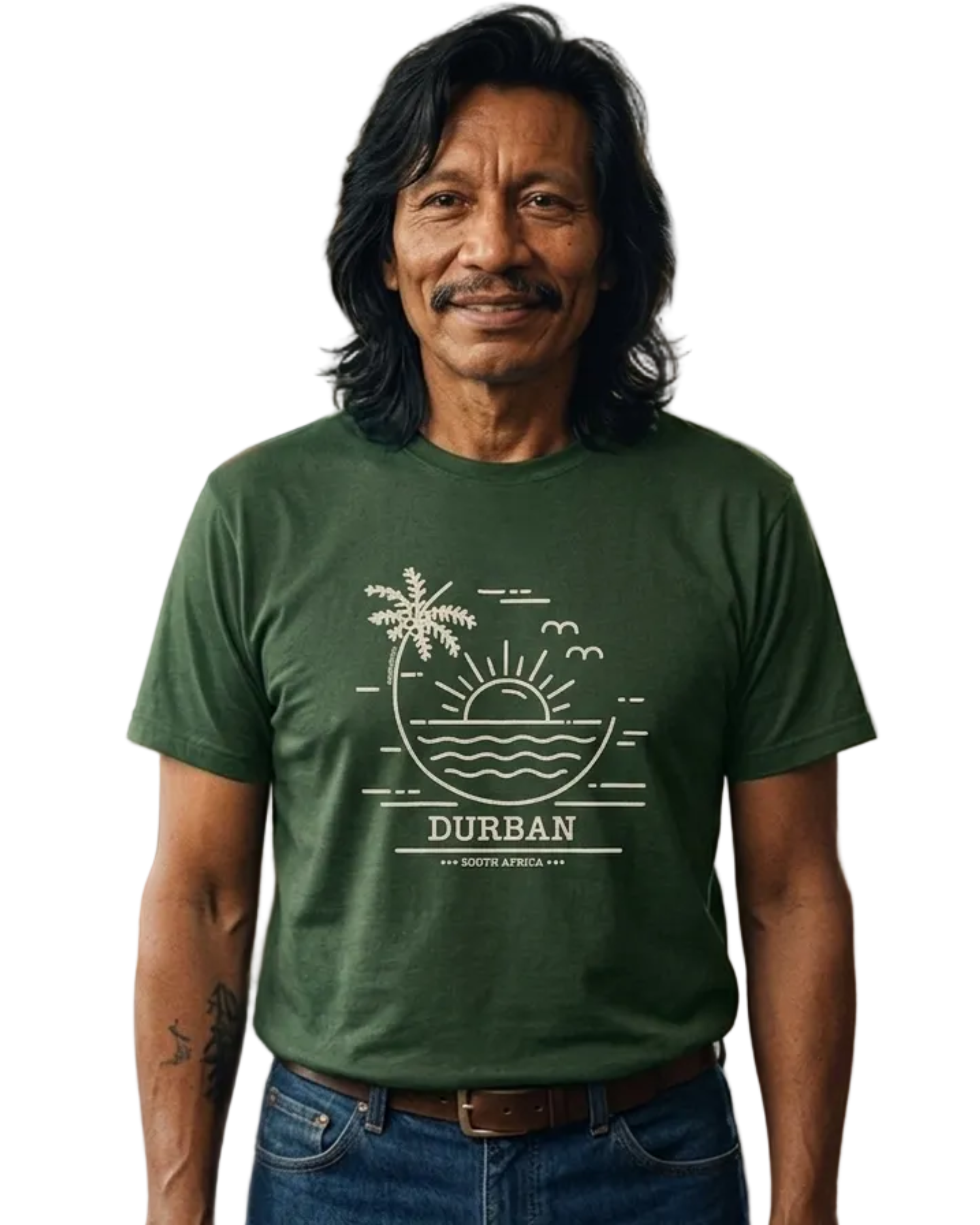 Durban Line-work Screen-Printed 180gsm T-shirt