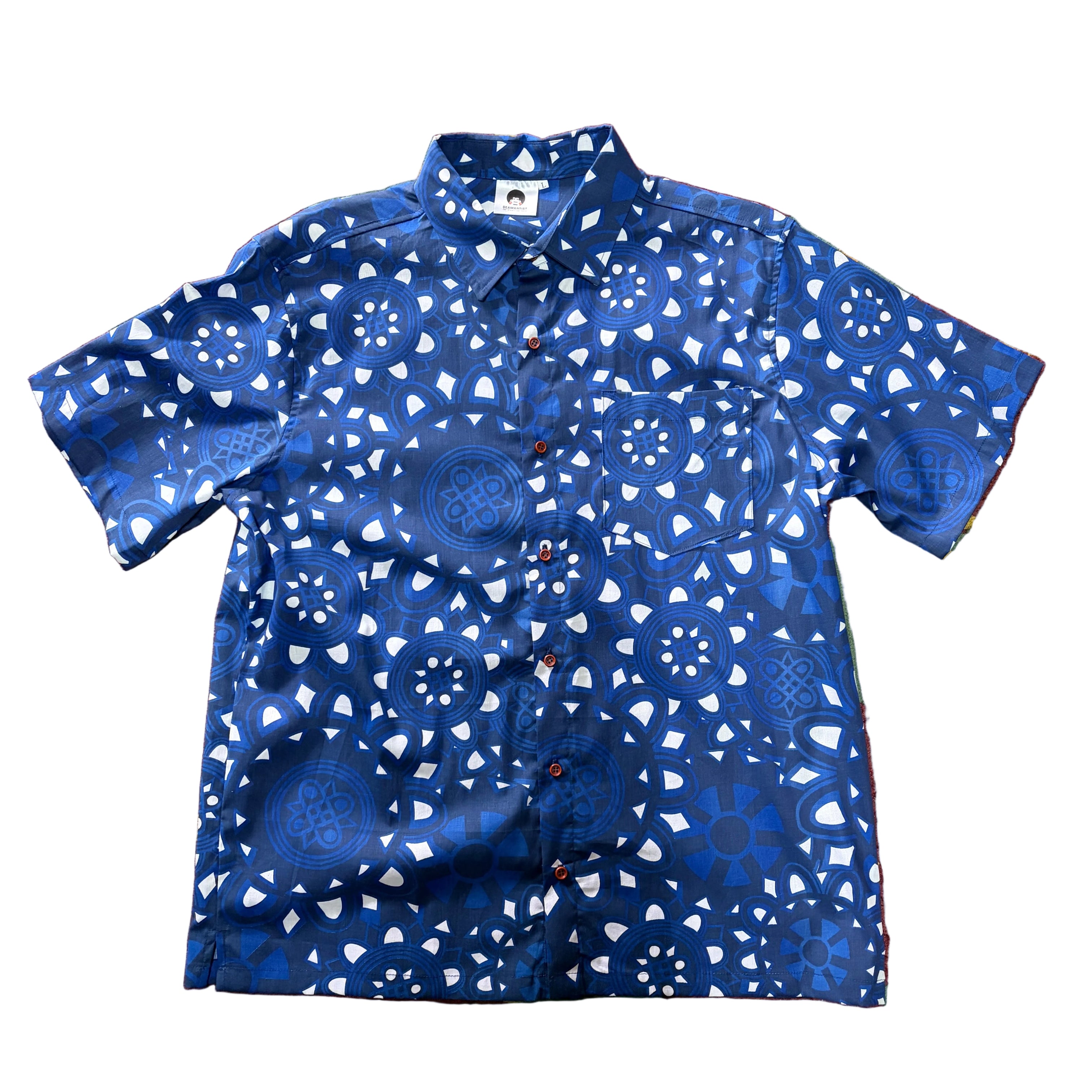 Blue African Aztec Heritage Shirt SS