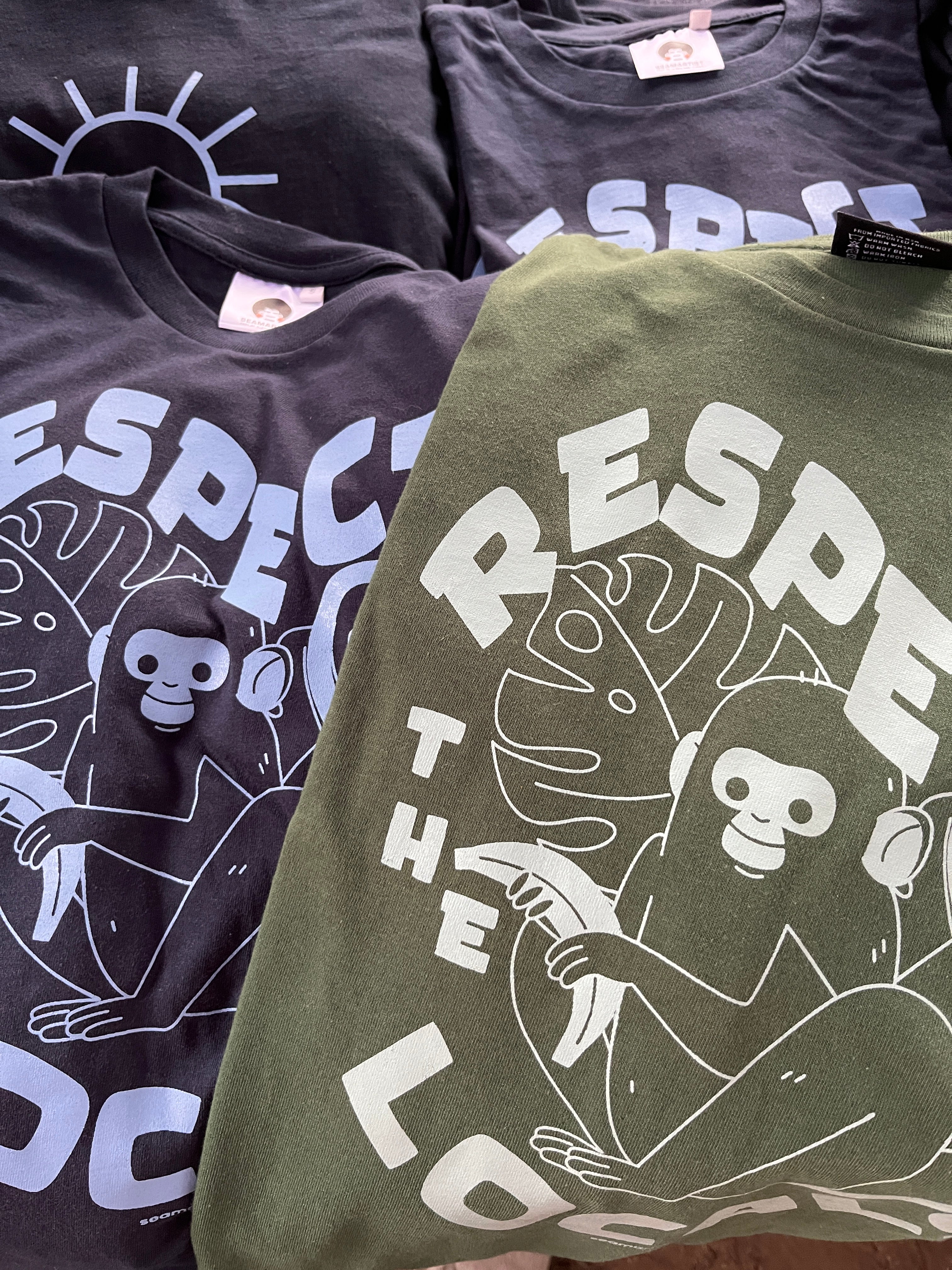 Respect the Locals Screen-Printed 180gsm T-shirt