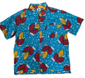 Turq & Red leaves Heritage Shirt SS