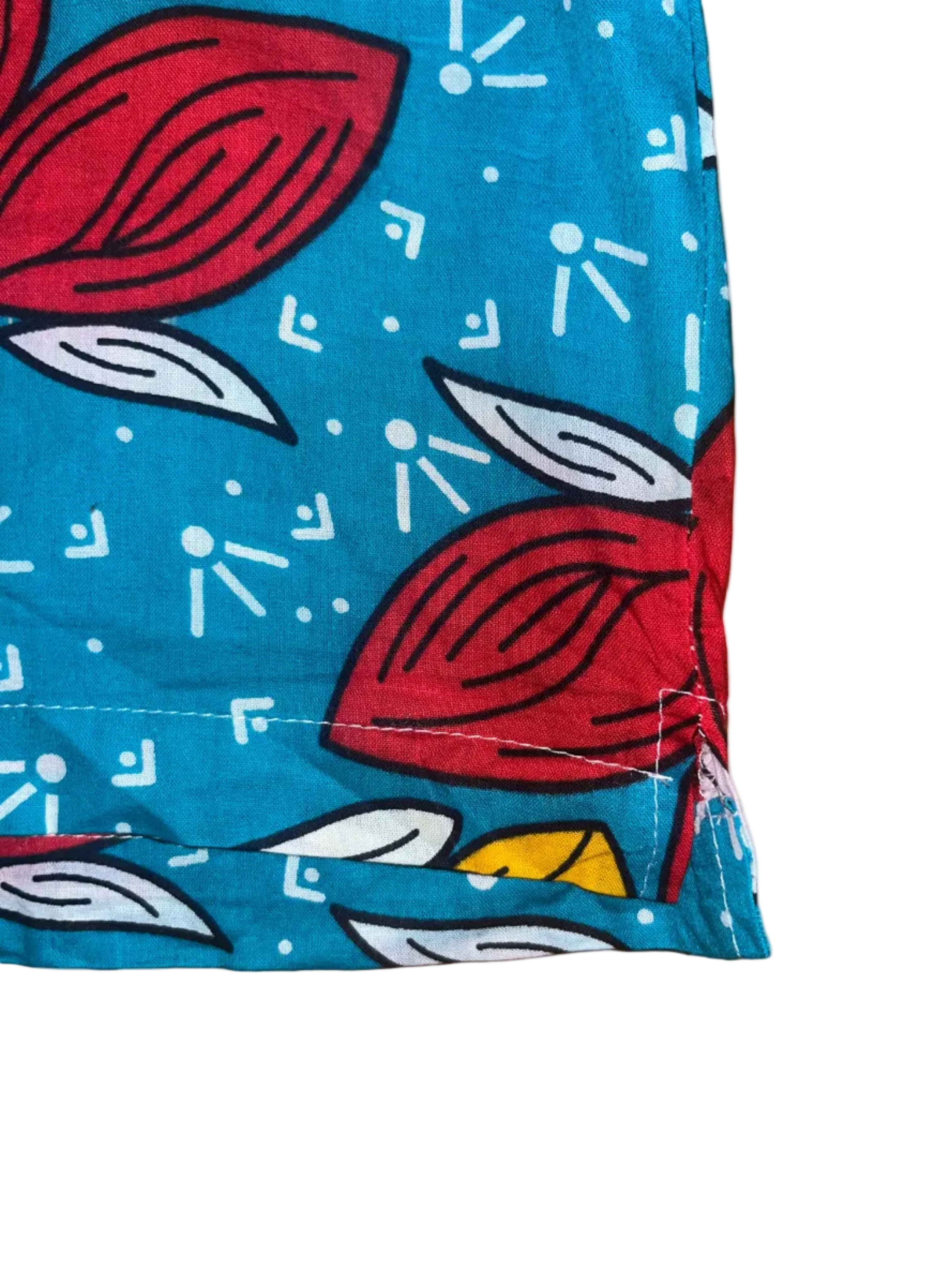 Turq & Red leaves Heritage Shirt SS