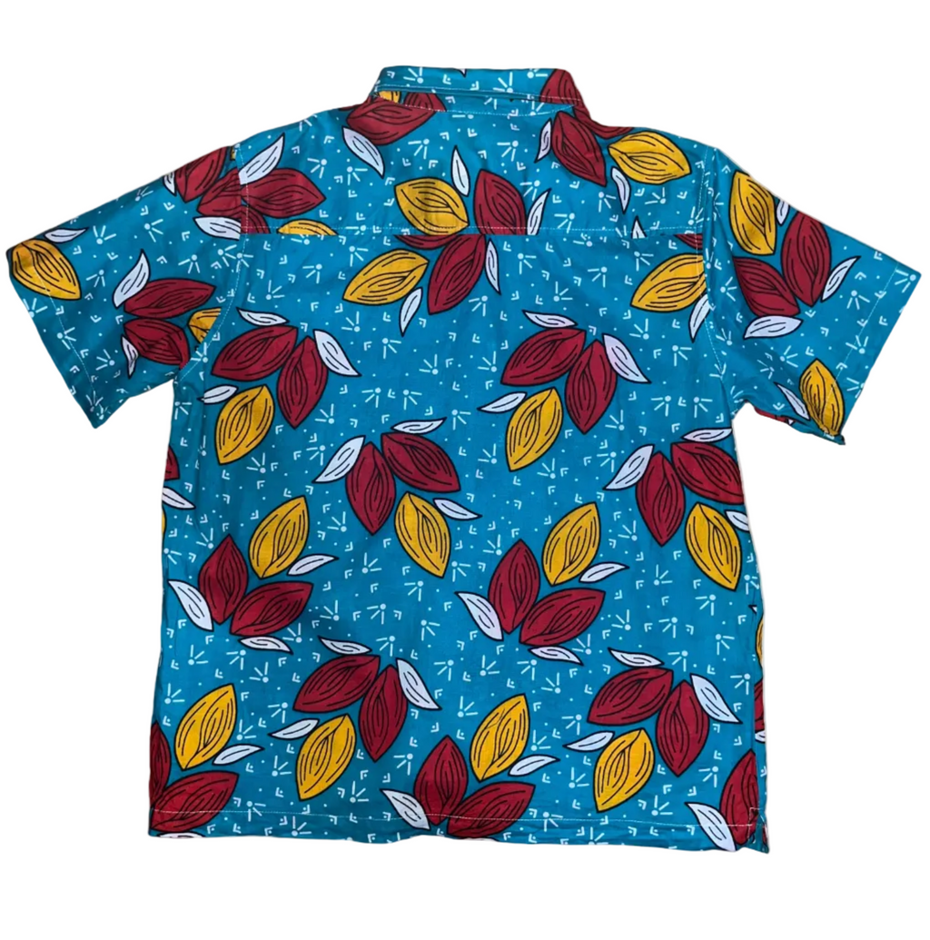 Turq & Red leaves Heritage Shirt SS