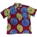 Red Blue Circle Geo Heritage Shirt SS