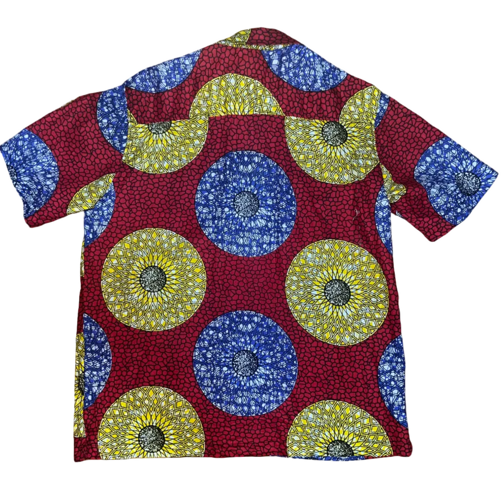 Red Blue Circle Geo Heritage Shirt SS