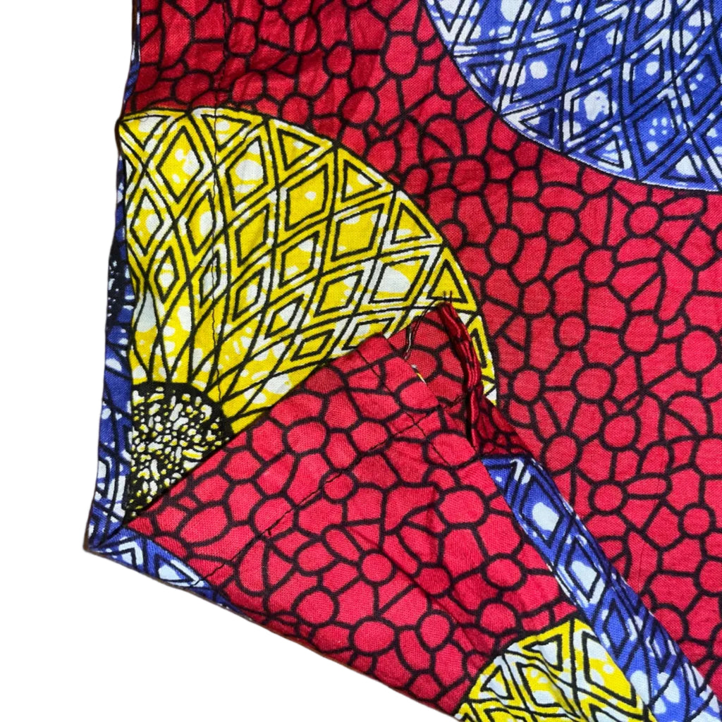 Red Blue Circle Geo Heritage Shirt SS