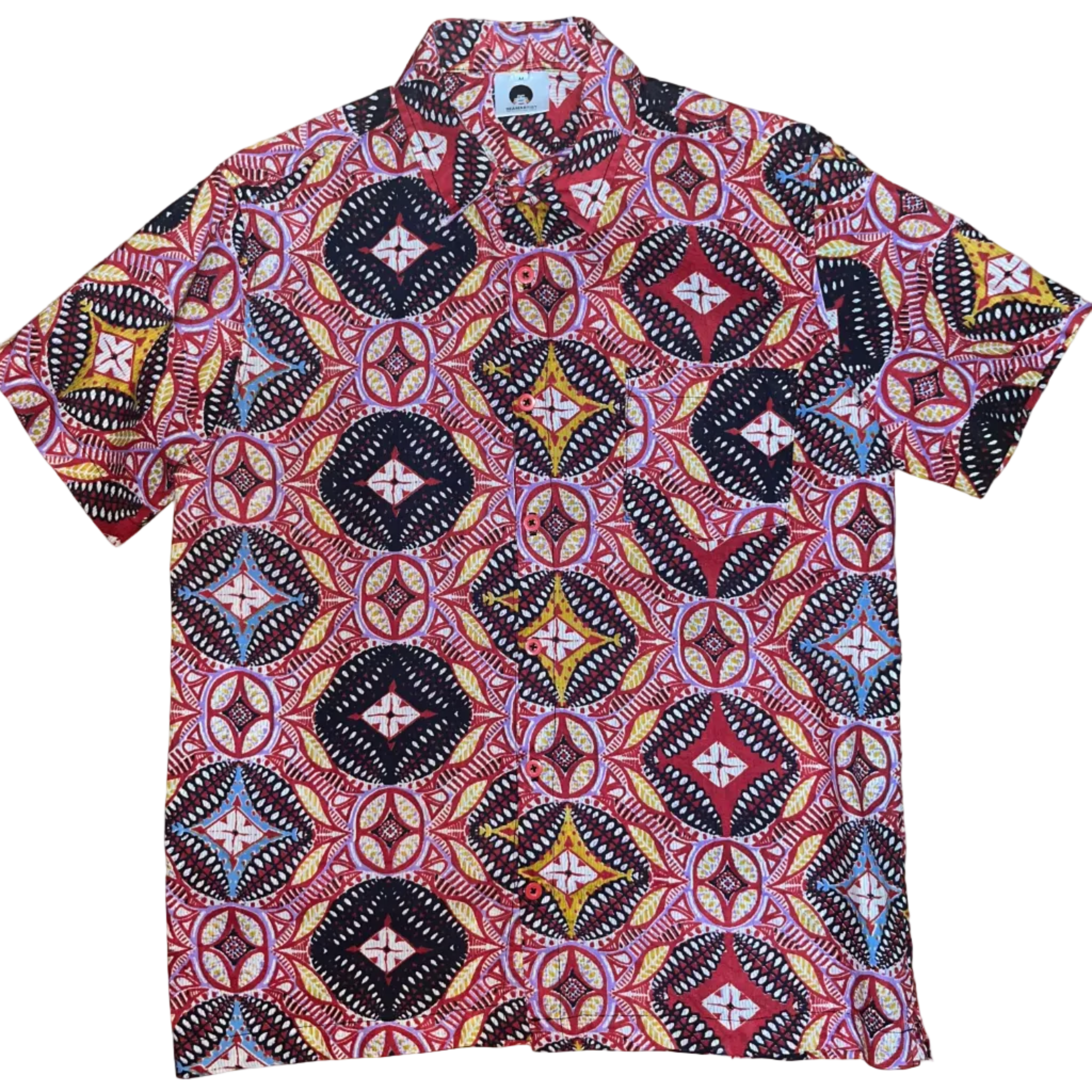Red Durban Masala Heritage Shirt SS