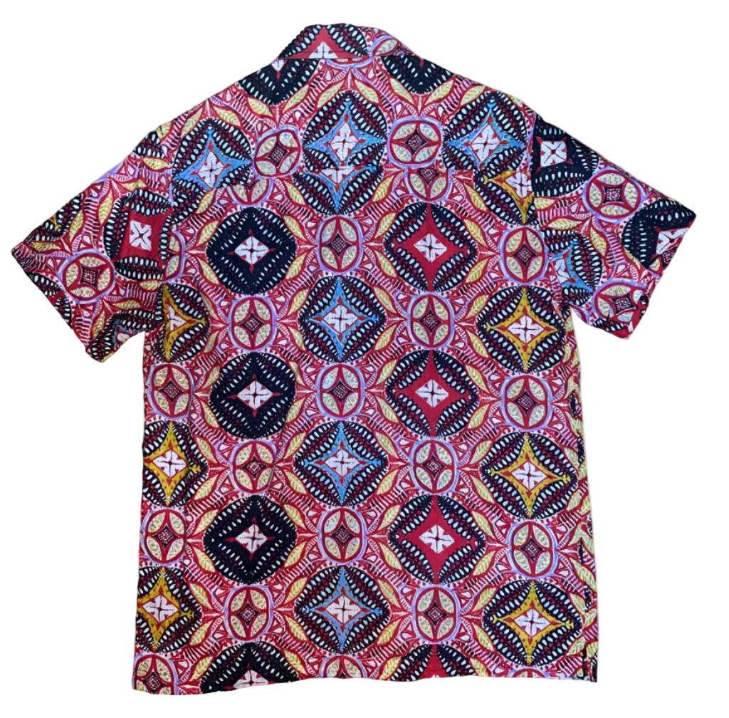 Red Durban Masala Heritage Shirt SS