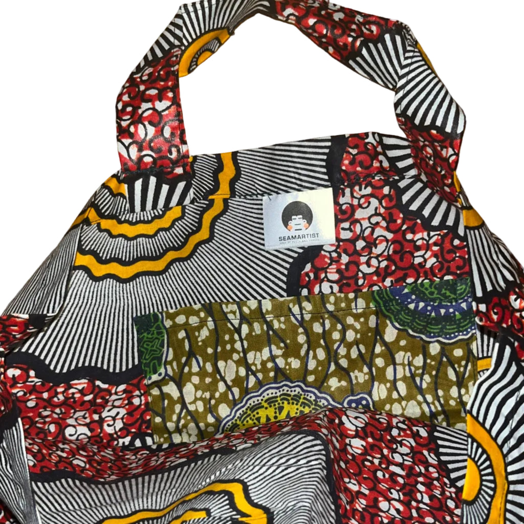Wax Print Grocery Bag - Short Handle